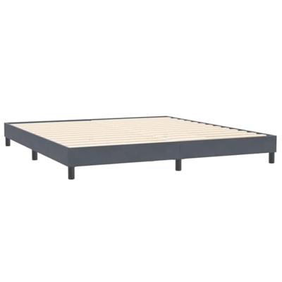 Boxspring zonder matras fluweel donkergrijs 200x220 cm