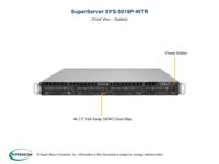Supermicro SuperServer 5019P-WTR Intel C622 LGA 3647 Rack (1U) zwart – Server Barebone (Intel C622, LGA 3647, Intel, Intel® DDR4-768 GB) - thumbnail