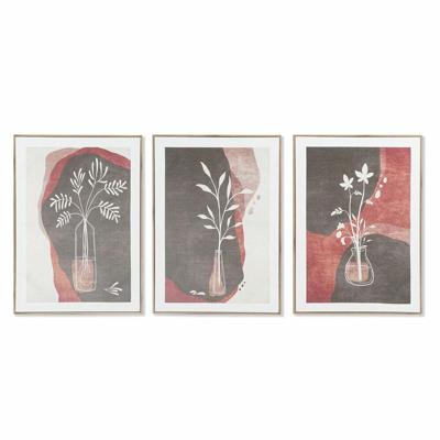 Schilderij DKD Home Decor Blommor (50 x 3 x 70 cm)
