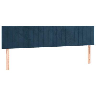 Hoofdborden 2 st 90x5x78/88 cm fluweel donkerblauw