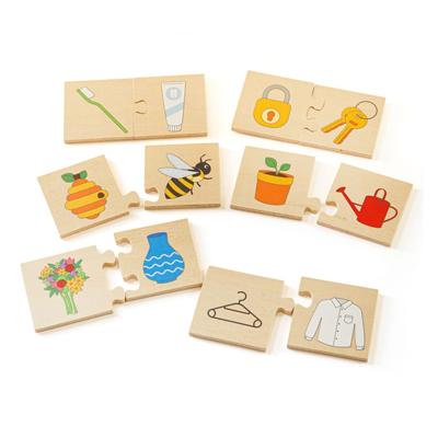 Bigjigs houten legpuzzel dingen die samengaan, 32st. Bigjigs houten legpuzzel dingen die samengaan, 32st.