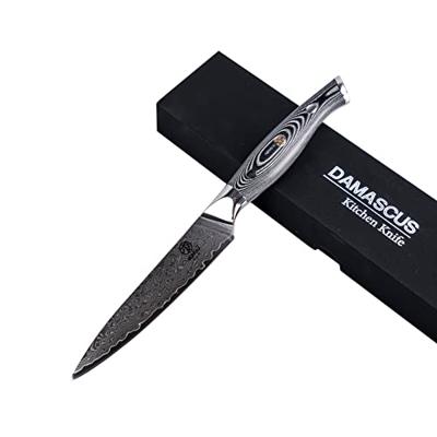 Homizu Shimauma universeel keukenmes - 13cm - VG-10 damascus mes|G10