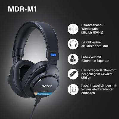 Sony MDR-M1 gesloten studio hoofdtelefoon