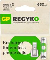 GP ReCyko AAA batterijen 650 mAh (2) - thumbnail