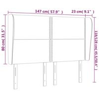 Hoofdbord met randen 147x23x78/88 cm kunstleer cappuccinokleur - thumbnail