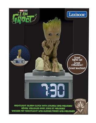 Digitale wekker met Groot nachtlampje van Guardians of the Galaxy en geluidseffecten