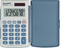 Sharp EL-243 S Zakrekenmachine Wit, Blauw Aantal displayposities: 8 werkt op zonne-energie, werkt op batterijen (b x h x d) 64 x 11 x 105 mm - thumbnail