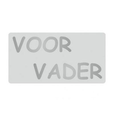 Etiket Voor Vader zilver/zilver 40x21