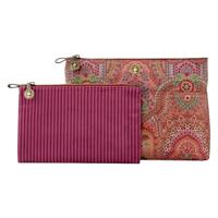 Pip Studio Pip Studio Caryn Cosmetic Bags Combi Jabali Red 26x7.5x18cm/22x1x13cm - thumbnail