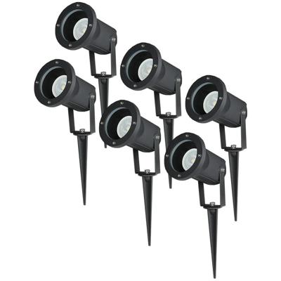 Set van 6 LED prikspots - Dimbaar - Kantelbaar - 4000K neutraal wit - 4 Watt 345 Lumen - IP65 - Waterdicht - Zwart - Tuinspot - tuinverlichting - padverlichting Set van 6 LED prikspots - Dimbaar - Kantelbaar - 4000K neutraal wit - 4 Watt 345 Lumen - IP65 - Waterdicht - Zwart - Tuinspot - tuinverlichting - padverlichting