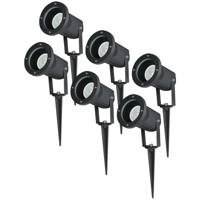 Set van 6 LED prikspots - Dimbaar - Kantelbaar - 4000K neutraal wit - 4 Watt 345 Lumen - IP65 - Waterdicht - Zwart - Tuinspot - tuinverlichting - padverlichting - thumbnail