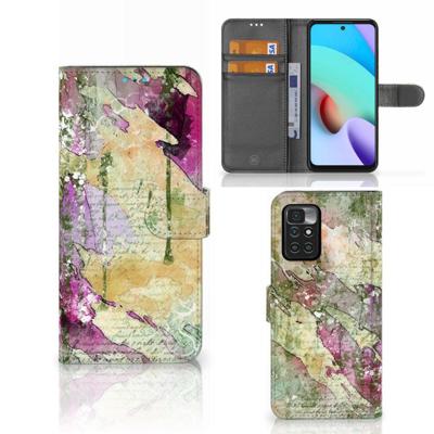 Hoesje Xiaomi Redmi 10 Letter Painting Hoesje Xiaomi Redmi 10 Letter Painting