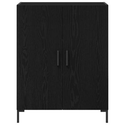 Sideboard met Muurkast Zwart Eiken Engineered Hout