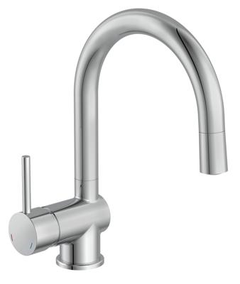 LED-Keukenmengkraan Schutte Stella Draaibare Uitloop 3 Kleuren Chroom