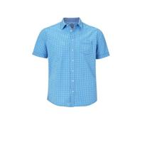 Jan Vanderstorm geruit loose fit overhemd JONTE Plus Size lichtblauw - thumbnail