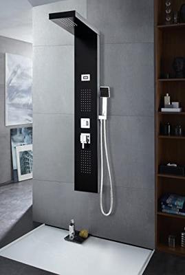 Douchekolom Rousseau Torquay Zwart ABS 126,6 x 20 cm Hydromassage