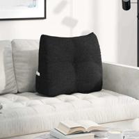 VidaXL Rugkussen zwart 60 x 24 x 50 cm stof - thumbnail