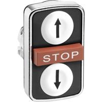 Schneider Electric ZB4BA71114 ZB4BA71114 Terugstelbaar (Ø) 22 mm ↑/STOP/↓ Chroom 1 stuk(s) - thumbnail