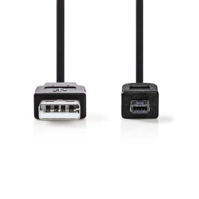 Nedis CCGP60200BK20 Usb 2.0-kabel A Male - Hirose Mini 4-pins Male 2,0 M Zwart