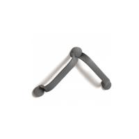 Flex wandbeugel - schroefmontage - grijs 60 cm (2 x 30 cm) - thumbnail