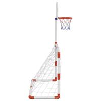 VidaXL Kindervoetbal- en basketbalset met ballen 98x50x70 cm - thumbnail