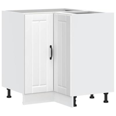 Keuken hoekonderkast Lucca bewerkt hout wit