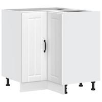 Keuken hoekonderkast Lucca bewerkt hout wit - thumbnail