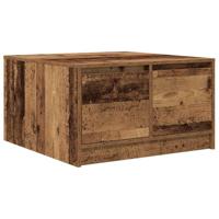 Salontafel met lades 70,5x70x40 cm oud hout - thumbnail