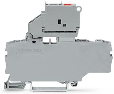 WAGO 2002-1711/1000-542 Zekeringklem 3-etages 6.20 mm Push-In-klem Grijs 50 stuk(s)