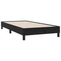 Boxspring met matras fluweel zwart 90x210 cm - thumbnail