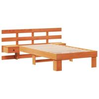 Bedframe met lade met hoofdeinde Wasbruin 75 x 190 cm Massief grenenhout - thumbnail