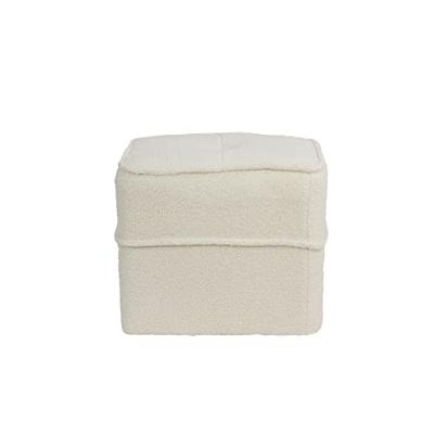 Light & Living Poef 'Kiki' Teddy, kleur Wit