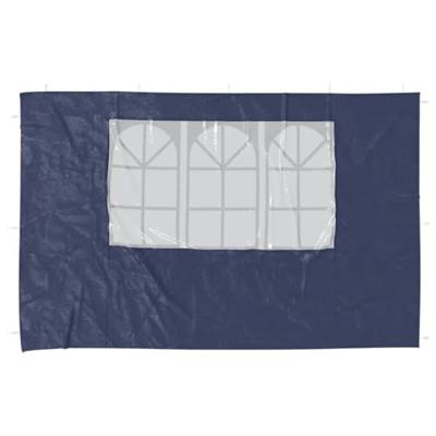 Tentwanden met raam PE blauw 2 st - thumbnail