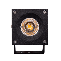 TuinSpot Zwart 10W 3000K dimbaar 123x79x79mm 40° snoer 2 meter met stekker - thumbnail