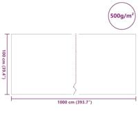 VidaXL Vijver vlies grijs 1 x 10 m polyester en katoen - thumbnail