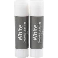 Creativ Company Witte lijmstift, rond, 10 gr, 2 stuk/ 1 doos - thumbnail