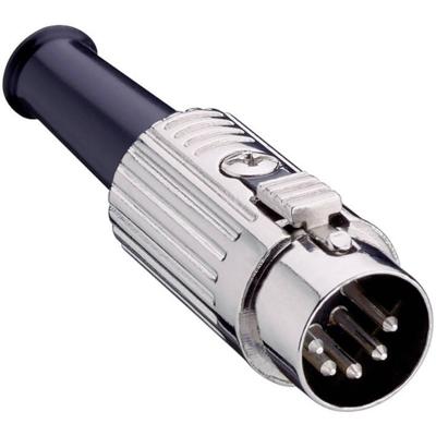 Lumberg 0137 04 DIN-connector Stekker, recht Aantal polen: 4 Zilver 1 stuk(s)