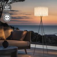 Papieren Gevouwen Lampenkap - Cilindrisch - White - ø40 x 20 cm - E27 fitting - Voor Staande Lamp - Ontworpen voor woonkamer en eetkamer - thumbnail