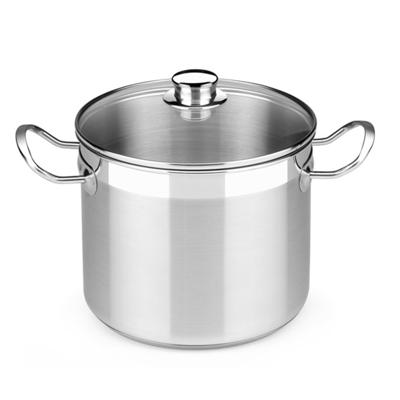Pot met Glazen Deksel BRA A343937 Staal Roestvrij staal Roestvrij staal 18/10