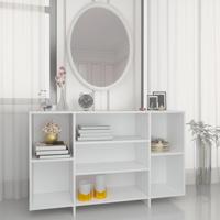 Dressoir 120x30x75 cm bewerkt hout wit - thumbnail