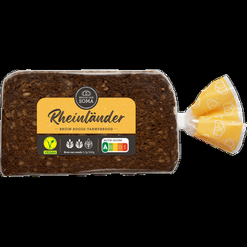 Brood van Soma Rheinlander Bruin RoggeTarwebrood 400 g bij Jumbo Brood van Soma Rheinlander Bruin RoggeTarwebrood 400 g bij Jumbo