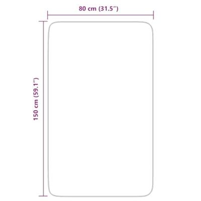 Hoogpolig vloerkleed NAVARRA 80x150 cm polyester lichtgrijs Hoogpolig vloerkleed NAVARRA 80x150 cm polyester lichtgrijs