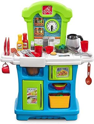 Step2 Speelgoedkeuken Little Cooks Kitchen 86 cm blauw Step2 Speelgoedkeuken Little Cooks Kitchen 86 cm blauw