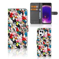 OPPO Find X5 Pro | Telefoonhoesje | Met pasjeshouder | Birds - thumbnail