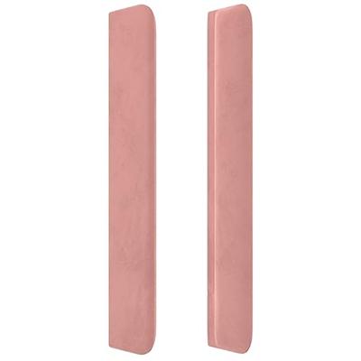 Hoofdbord met randen 163x16x118/128 cm fluweel roze