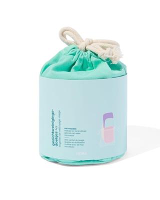 HEMA Herbruikbare gezichtsreinigingsdoekjes met was- en bewaarzakje 8cm - 4 stuks
