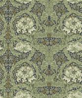 Dutch Wallcoverings Hidden Treasures 2 -African Marigold Grn/Blue - Groen/Blauw - thumbnail