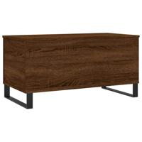 Salontafel 90x44,5x45 cm bewerkt hout bruineikenkleurig - thumbnail