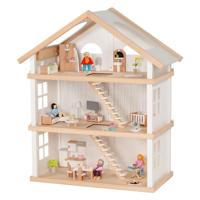 Goki houten poppenhuis modern living met 3 verdiepingen - thumbnail