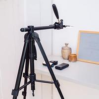MOJOGEAR 179cm 3-in-1 camera & telefoon statief: driepoot, monopod & horizontale arm - thumbnail